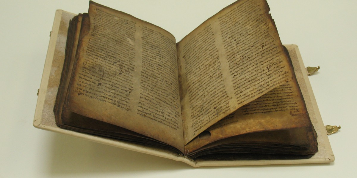 Conserved 14th century manuscript